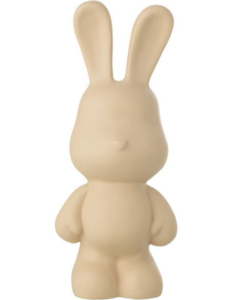 LAPIN FRED POLYRÉSINE BEIGE M (20,5x17,5x49cm) 