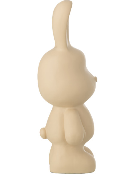 LAPIN FRED POLYRÉSINE BEIGE M (20,5x17,5x49cm) 