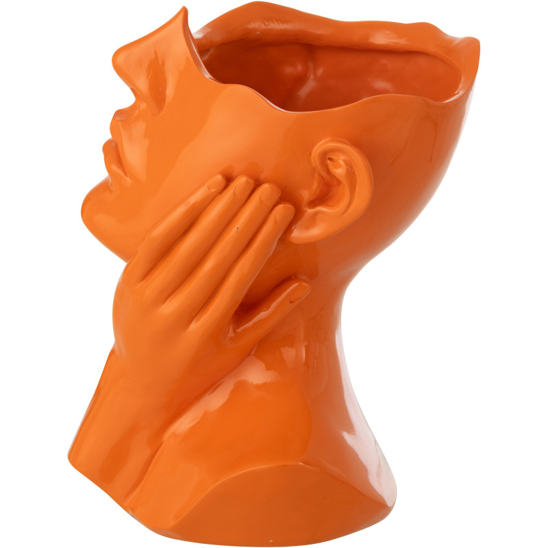 CACHEPOT FEMME POLYRÉSINE OR (21x20x27,5cm) 