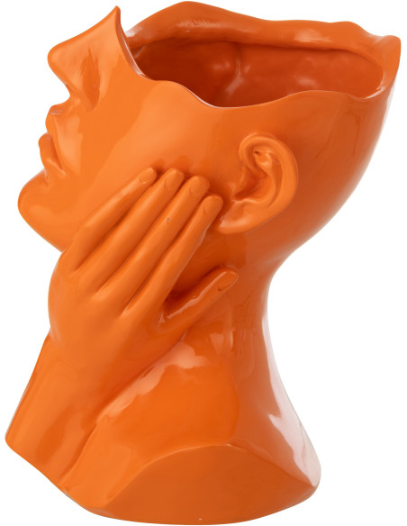 CACHEPOT FEMME POLYRÉSINE OR (21x20x27,5cm) 