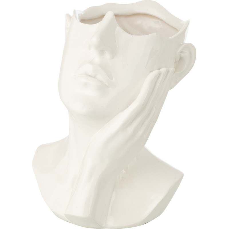 CACHEPOT FEMME POLYRÉSINE BLA (21x20x27,5cm) 