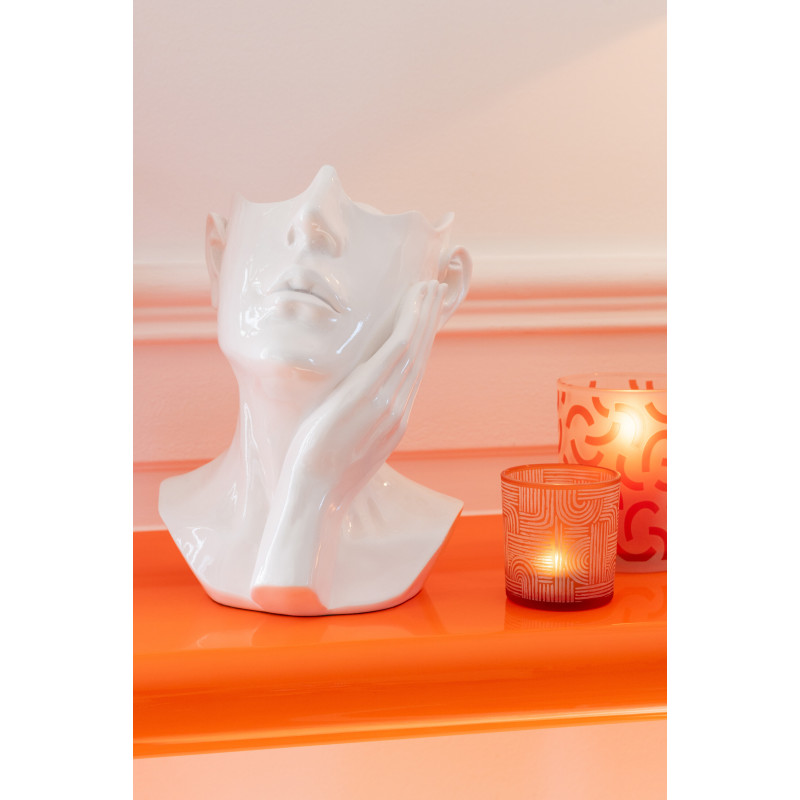 CACHEPOT FEMME POLYRÉSINE BLA (21x20x27,5cm) 