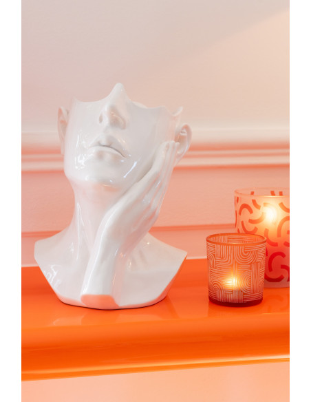 CACHEPOT FEMME POLYRÉSINE BLA (21x20x27,5cm) 