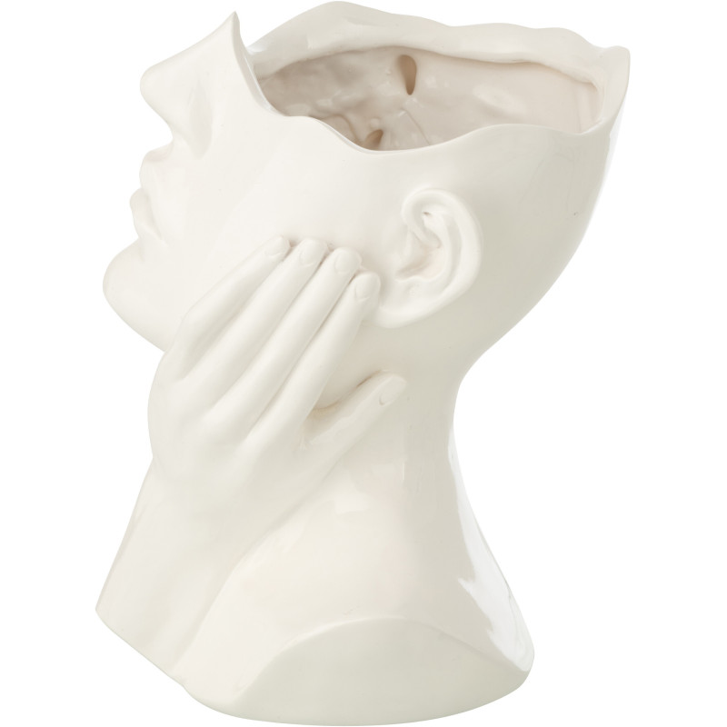 CACHEPOT FEMME POLYRÉSINE BLA (21x20x27,5cm) 