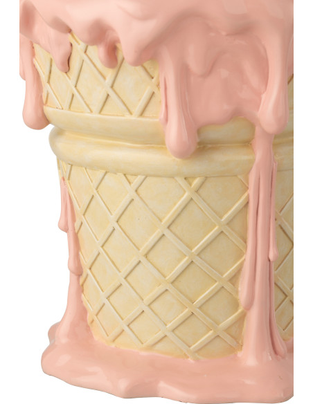 TABL APP CRÈM GLA ROS/BEI (36,5x36x38,5cm) 