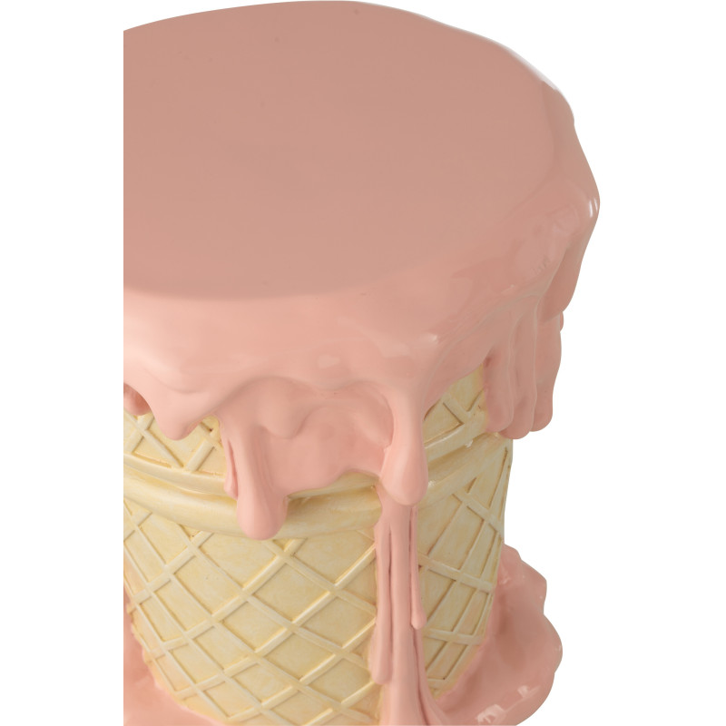 TABL APP CRÈM GLA ROS/BEI (36,5x36x38,5cm) 