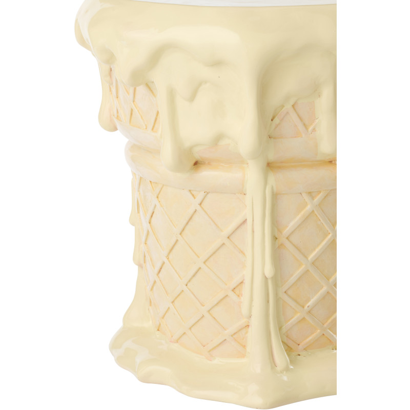 TABL APP CRÈM GLA ABR/BEI (36,5x36x38,5cm) 