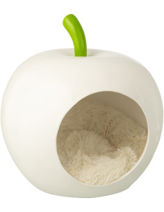 PAN CHAT POMME POLYRÉS BLA/VRT (45x42x45cm) 