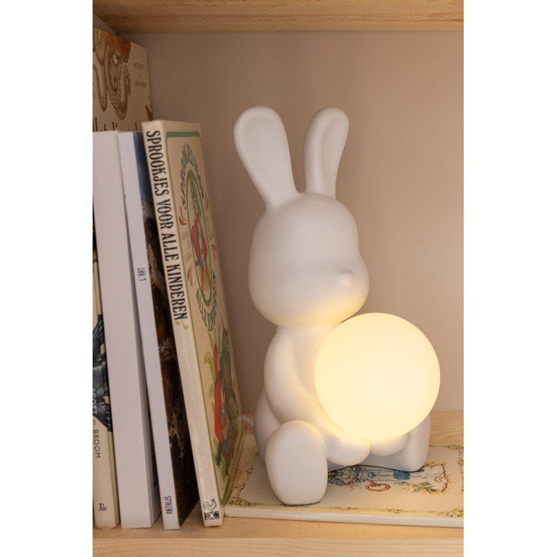 LAMPE LAPIN POLYRÉS BLA (22x25x30,5cm) 