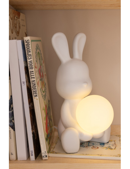 LAMPE LAPIN POLYRÉS BLA (22x25x30,5cm) 