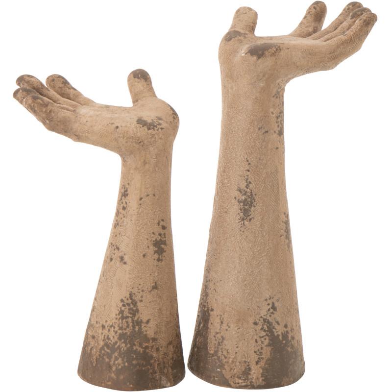 S/2 MAINS EXT ANTIQ MAGN BEI (27x20x50cm) 