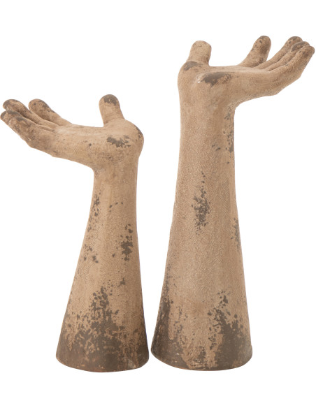 S/2 MAINS EXT ANTIQ MAGN BEI (27x20x50cm) 