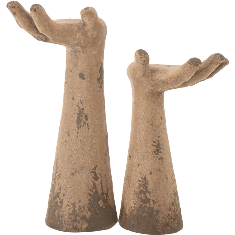 S/2 MAINS EXT ANTIQ MAGN BEI (27x20x50cm) 