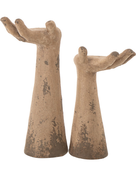 S/2 MAINS EXT ANTIQ MAGN BEI (27x20x50cm) 