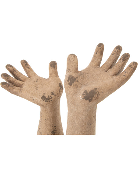 S/2 MAINS EXT ANTIQ MAGN BEI (27x20x50cm) 