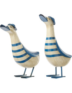 CANARD LIGNÉ MET BL/BLA S ASS2 (21x12x36,5cm) 