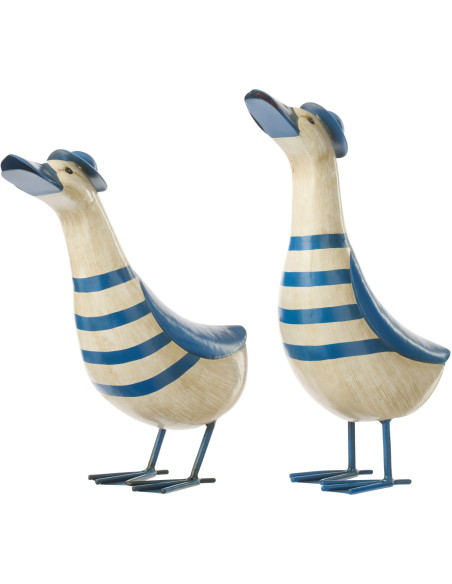 CANARD LIGNÉ MET BL/BLA S ASS2 (21x12x36,5cm) 