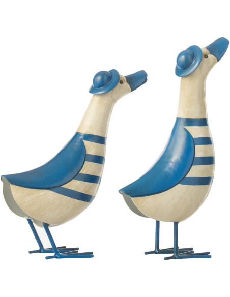 CANARD LIGNÉ MET BL/BLA S ASS2 (21x12x36,5cm) 