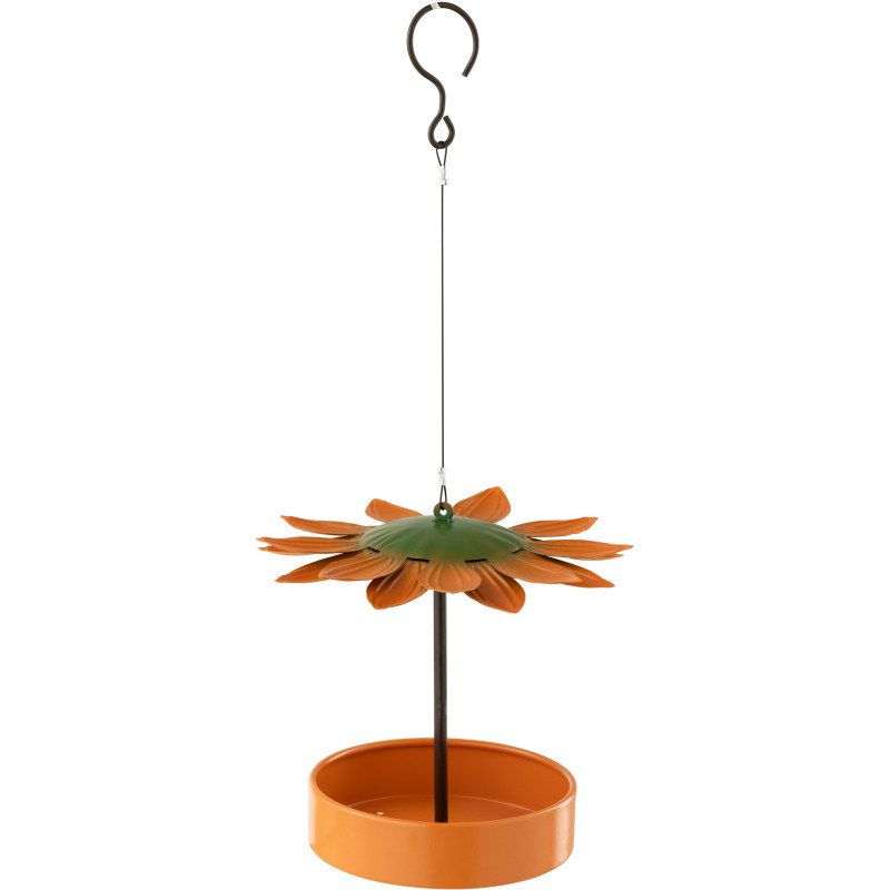 NICHOIR MÉTAL JAUNE (22x22x23,5cm) 