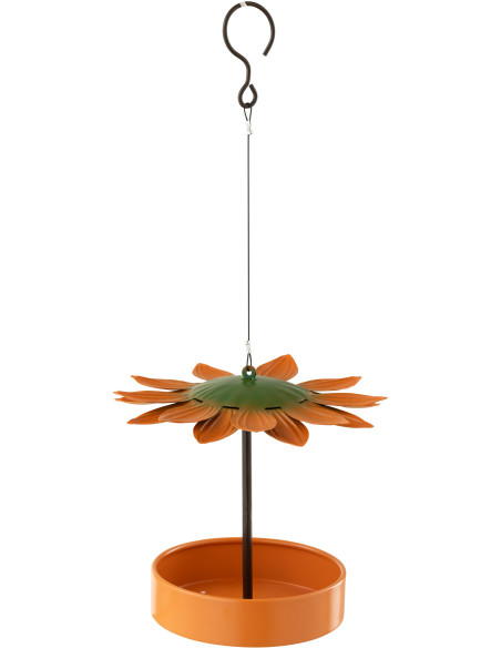 NICHOIR MÉTAL JAUNE (22x22x23,5cm) 