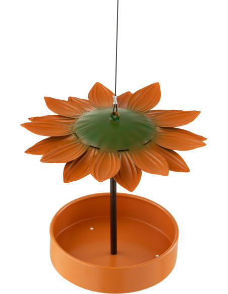 NICHOIR MÉTAL JAUNE (22x22x23,5cm) 