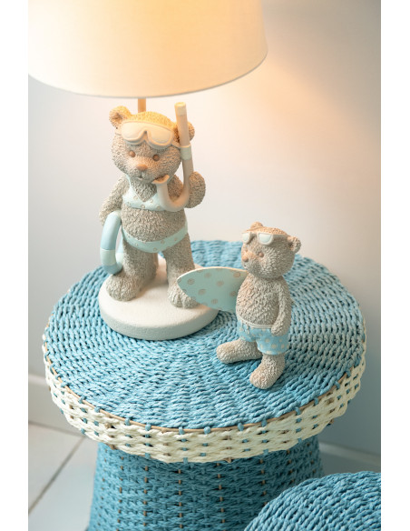 OURS FILLE/GARÇ BEI/BL S ASS2 (12,5x9,5x17,3cm) 