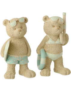 OURS FILLE/GARÇ BEI/BL L ASS2 (15,5x12,8x23,2cm) 