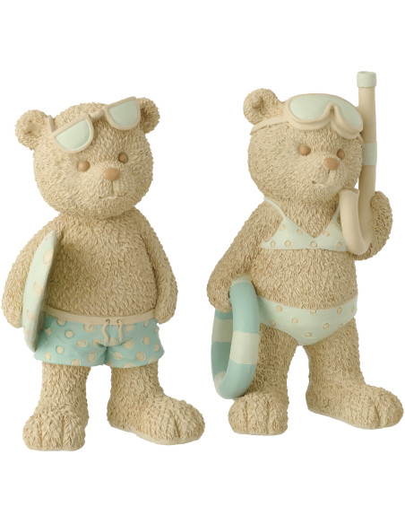 OURS FILLE/GARÇ BEI/BL L ASS2 (15,5x12,8x23,2cm) 