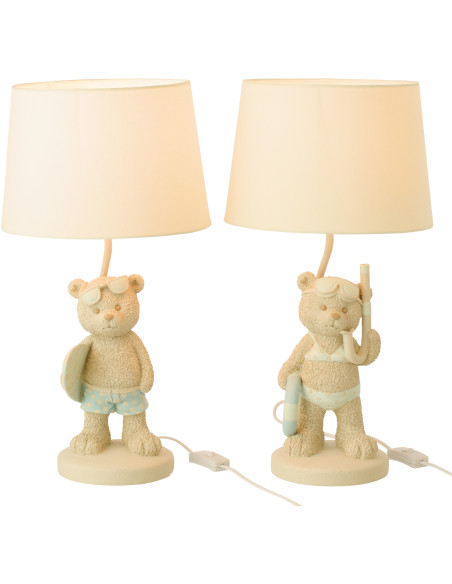 LAMPE OURS PLAG FI/GAR ASS2 (26x26x48cm) 