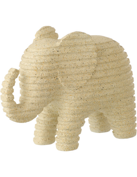 ÉLÉPHANT LIGNÉ POLYRÉS BEI L (22,2x9x16,7cm) 