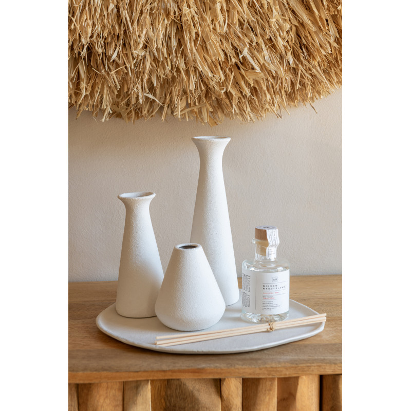 Lot de 3 Vases soliflore design wabi-sabi Porcelaine Blanc Stilte J-Line - 2