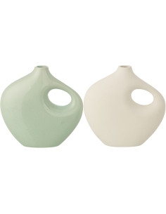 VASE LEA PORCEL VRT/BLA L ASS2 (19x6x19cm) 