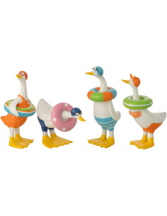 CANARD POLYRÉSINE MIX M ASS4 (9,5x9,5x20cm) 