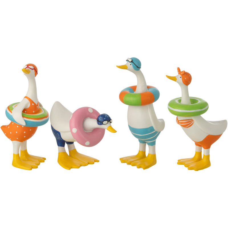 CANARD POLYRÉSINE MIX M ASS4 (9,5x9,5x20cm) 