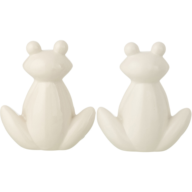 GRENOUILLE PORCELAINE BLA ASS2 (15,5x11x18cm) 