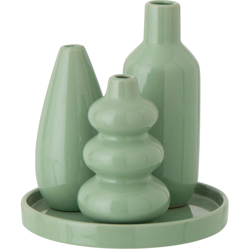 S/4 VASE PLATEAU PORCEL GR V (14,5x14,5x15cm) 