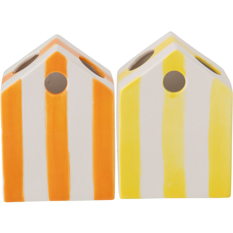 VASE MAIS BORD MER JAU/OR ASS2 (10,5x7x14,5cm) 