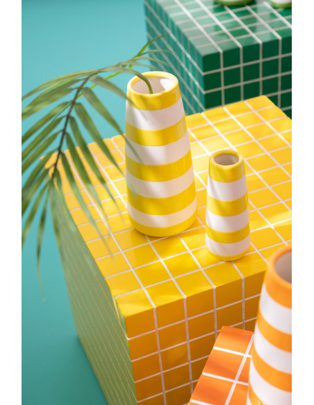 VASE LIGNÉ PORCEL MIX S ASS3 (5,5x5,5x13cm) 