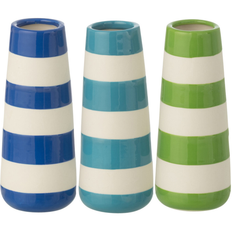 VASE LIGN PORCEL VRT/BL S ASS3 (5,5x5,5x13cm) 