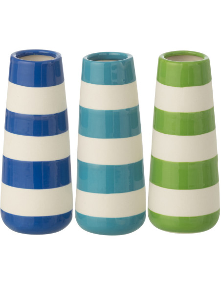 VASE LIGN PORCEL VRT/BL S ASS3 (5,5x5,5x13cm) 