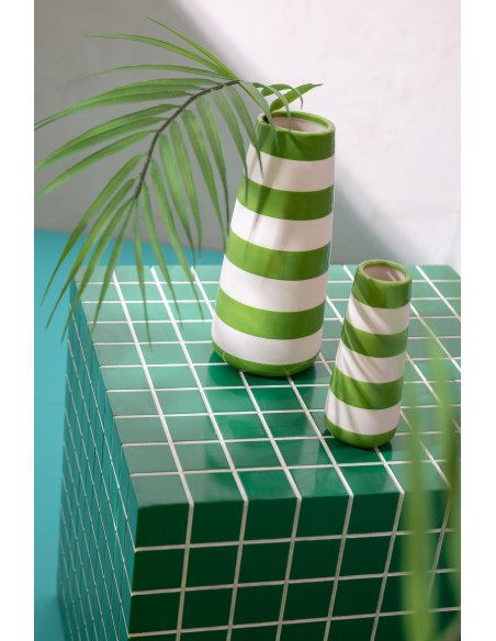 VASE LIGN PORCEL VRT/BL S ASS3 (5,5x5,5x13cm) 