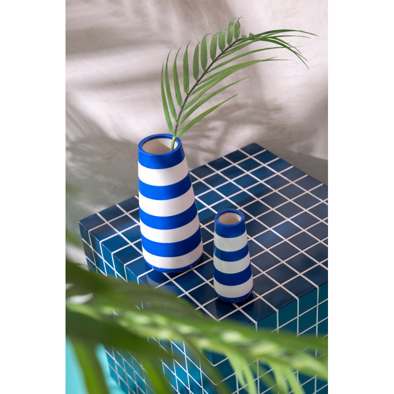 VASE LIGN PORCEL VRT/BL S ASS3 (5,5x5,5x13cm) 