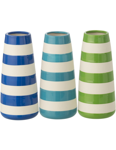 VASE LIGN PORCEL VRT/BL L ASS3 (8,5x8,5x18,5cm) 