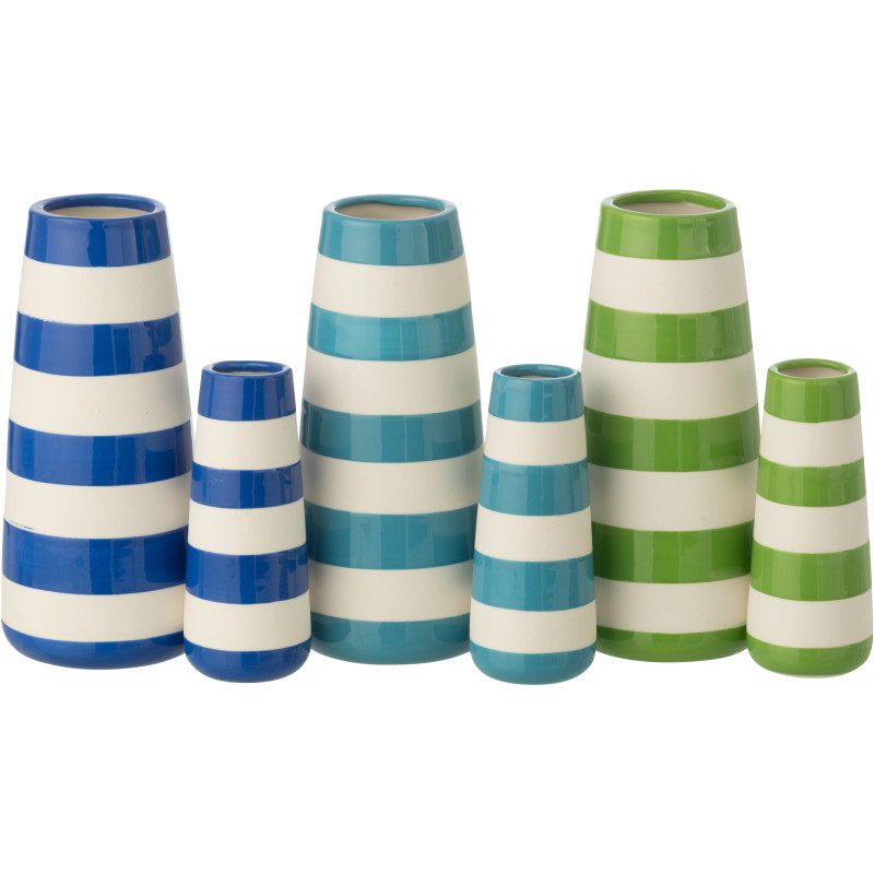 VASE LIGN PORCEL VRT/BL L ASS3 (8,5x8,5x18,5cm) 