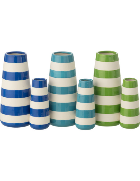 VASE LIGN PORCEL VRT/BL L ASS3 (8,5x8,5x18,5cm) 