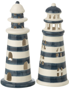 PHARE LED PORCEL BLA/BL S ASS2 (8,5x8,5x20cm) 