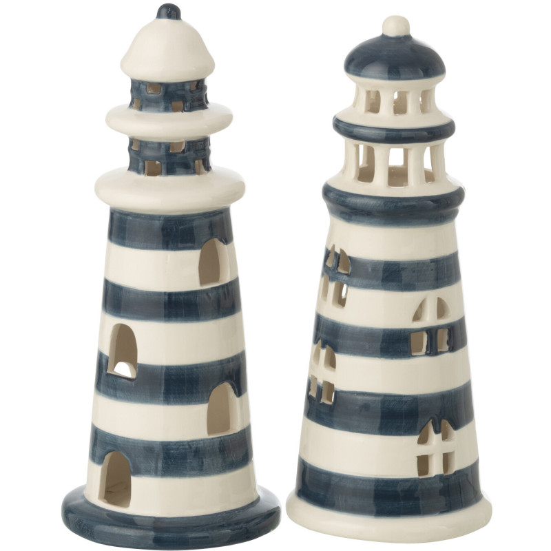 PHARE LED PORCEL BLA/BL S ASS2 (8,5x8,5x20cm) 