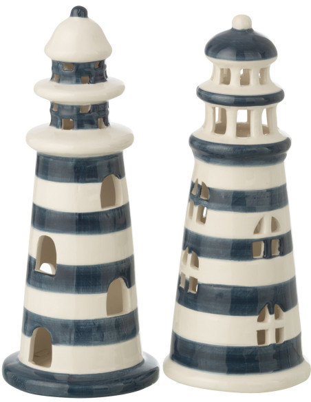 PHARE LED PORCEL BLA/BL S ASS2 (8,5x8,5x20cm) 