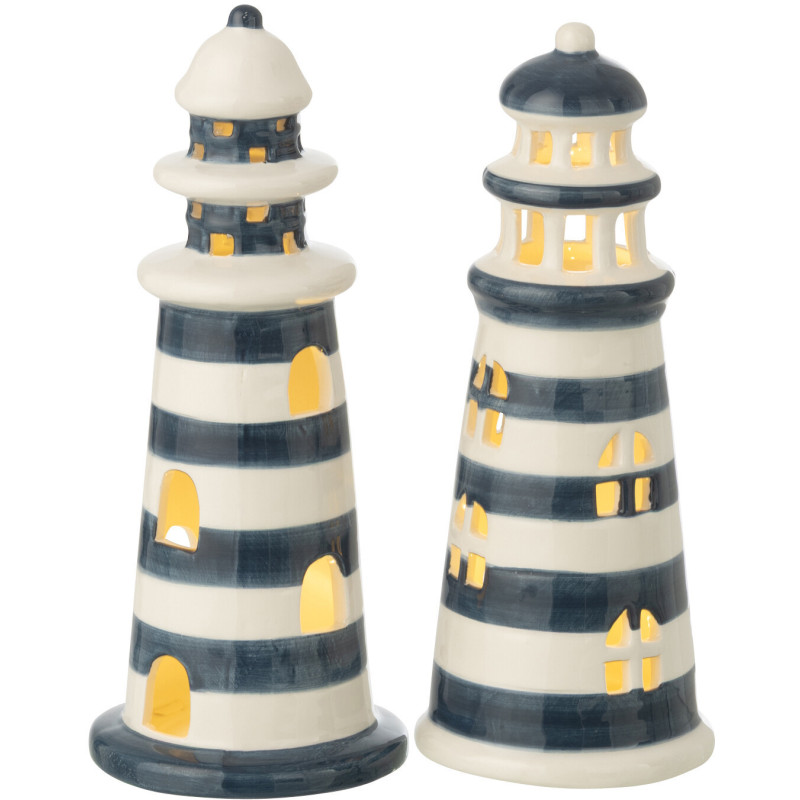 PHARE LED PORCEL BLA/BL S ASS2 (8,5x8,5x20cm) 