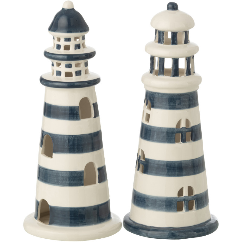 PHARE LED PORCEL BLA/BL L ASS2 (11,5x11,5x26,5cm) 